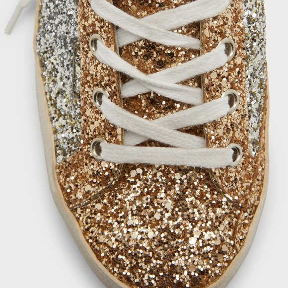 Golden Goose Superstar Bicolor Glitter Low Top Sneakers - Picture 4 of 16